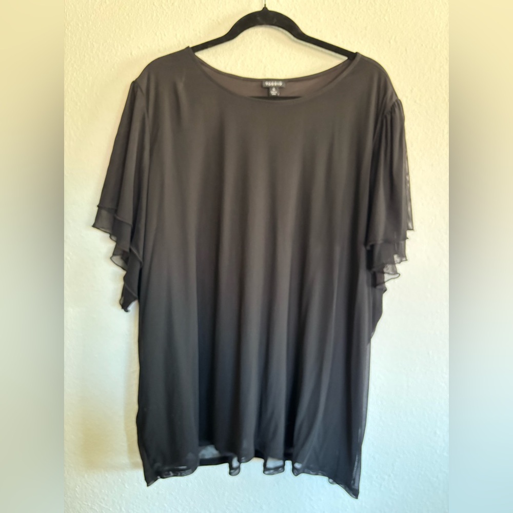 Torrid Black Flutter Sleeve Blouse